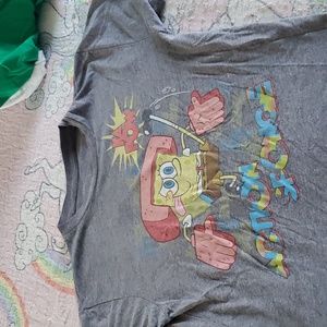 Small grey SpongeBob SquarePants tee